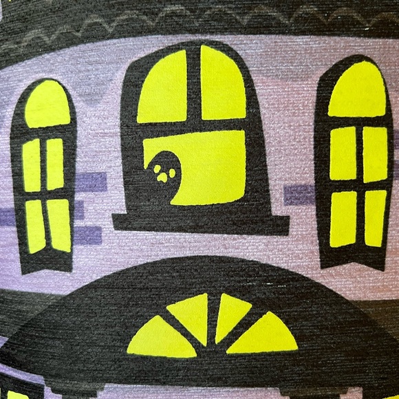 Tall Halloween Glow in the Dark Haunted House Pillow Cushion Ghosts Bats Windows - Picture 15 of 15